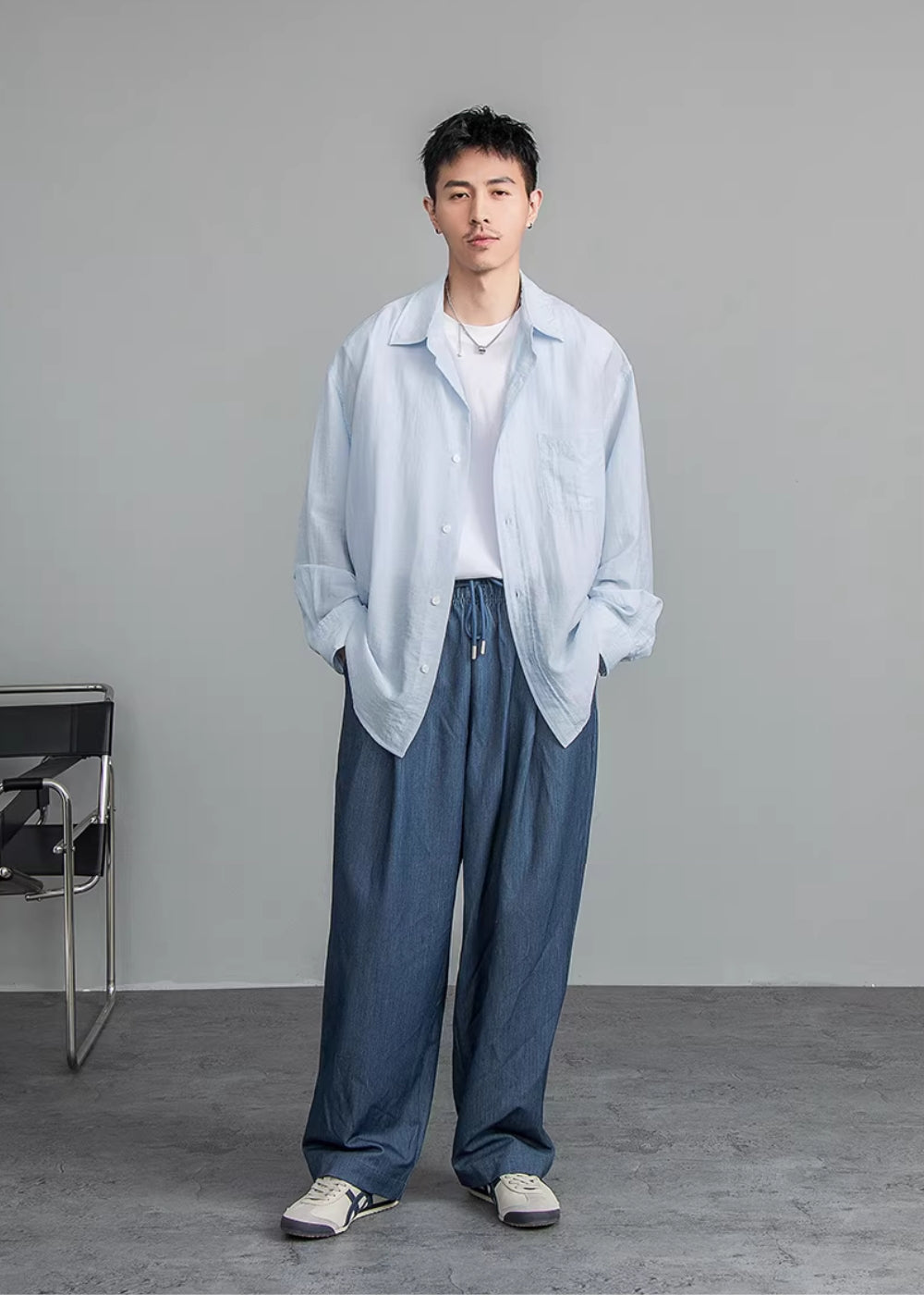 Airy Linen Relax Shirt  #FS030