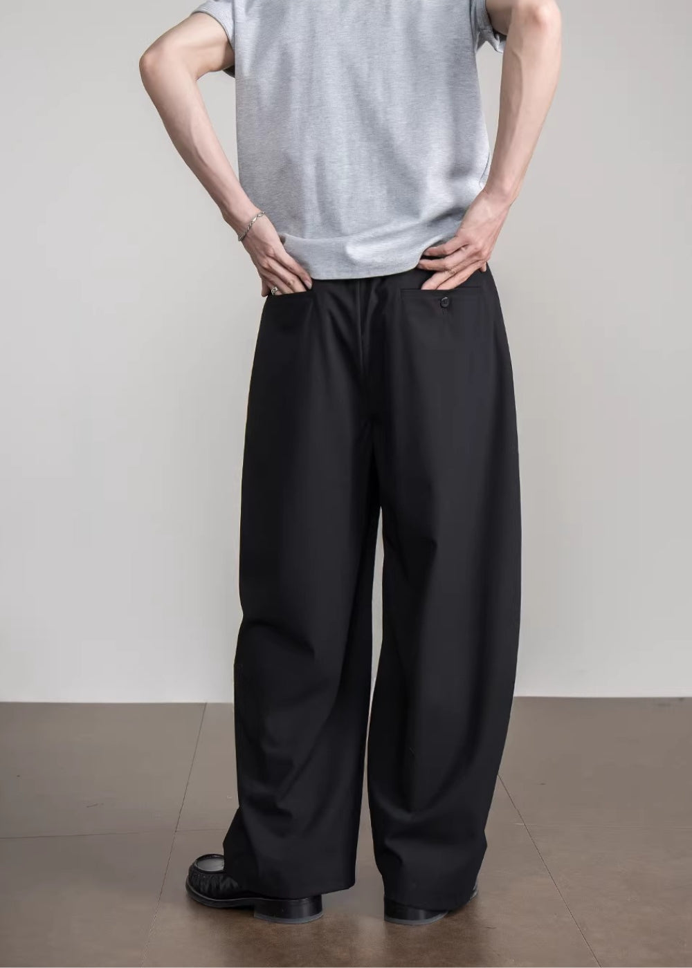Cotton Ease Wide Trousers  #FS040