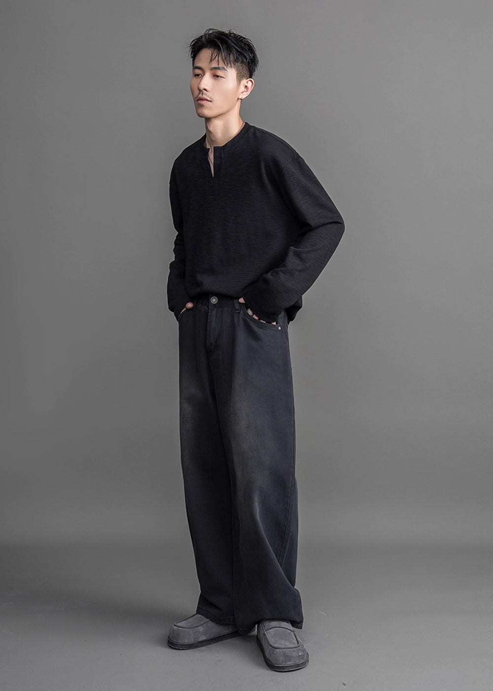 Matte Fade Wide Denim  #FS009