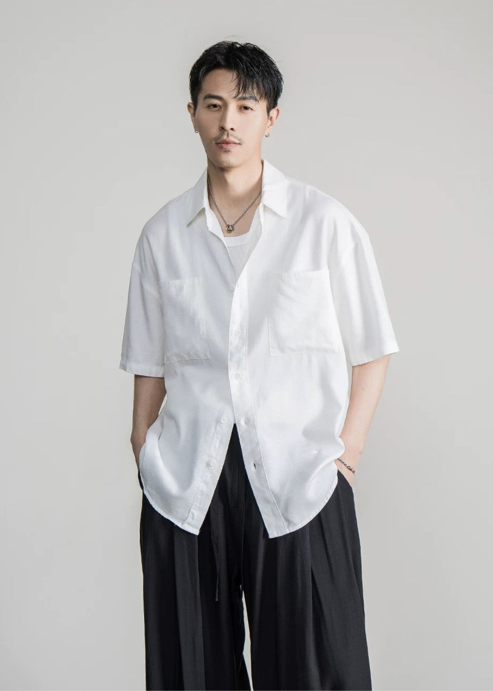 Fluid Lyocell Loose Shirt  #FS095