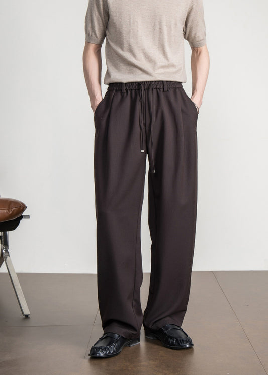 Structured Drape Wide Trousers  #FS076