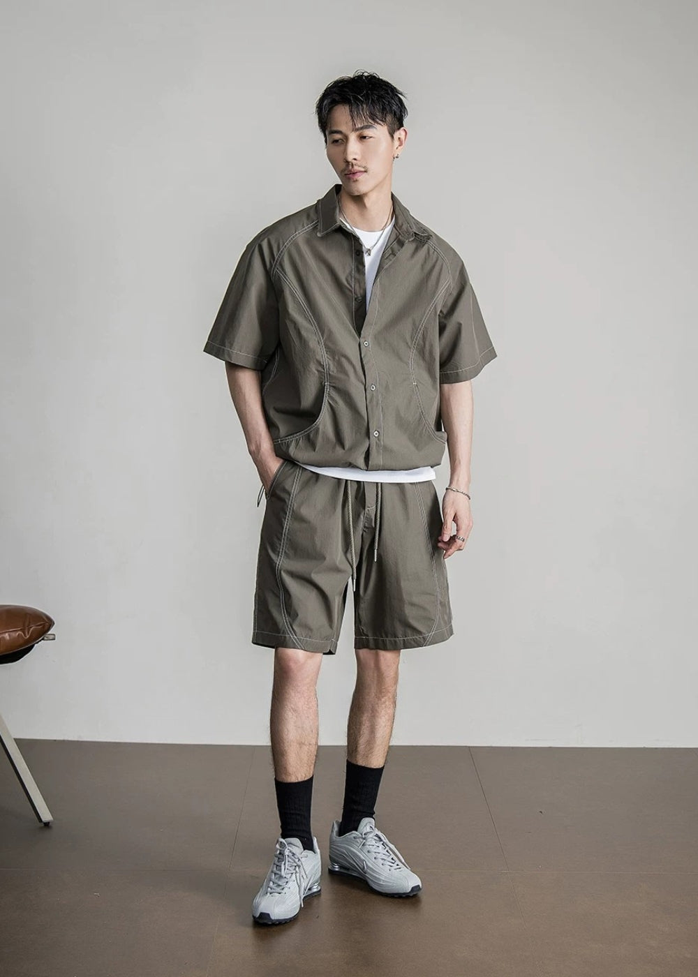 Cotton Stitch Short Set  #FS074