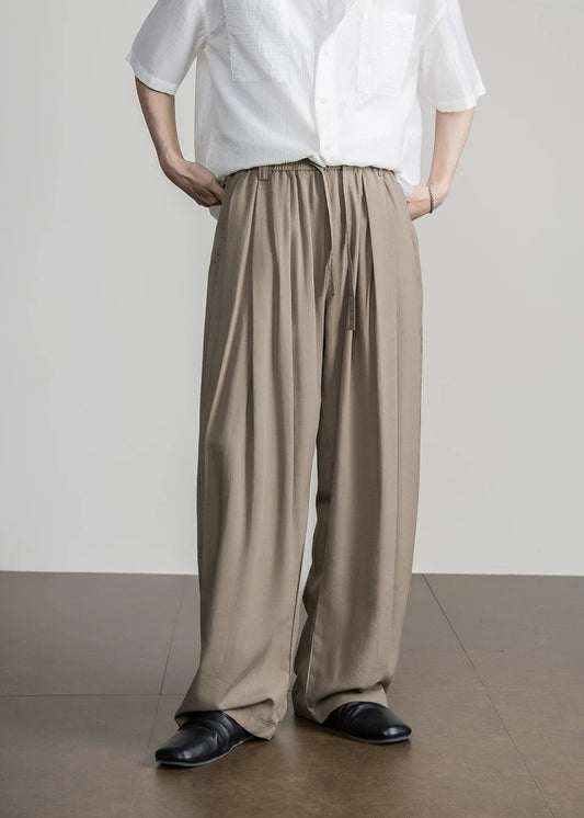 Drape Lyocell Tuck Pants  #FS058