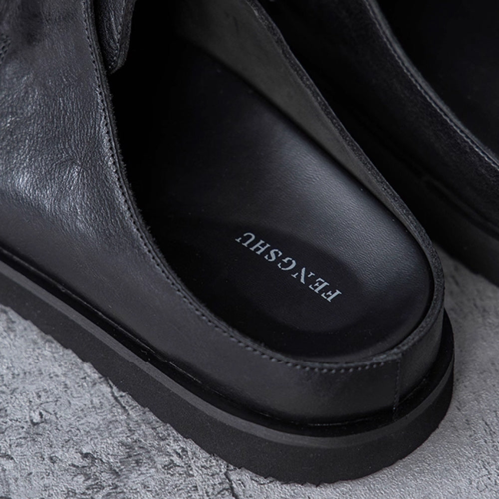 Classic Tie Leather Mule  #FS015