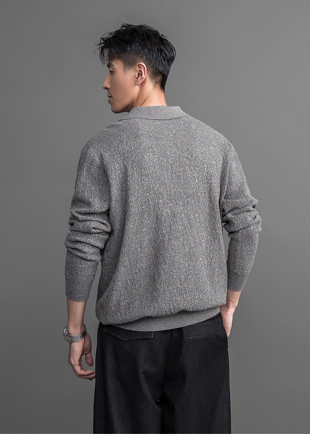 Melange Relax Polo Knit  #FS003