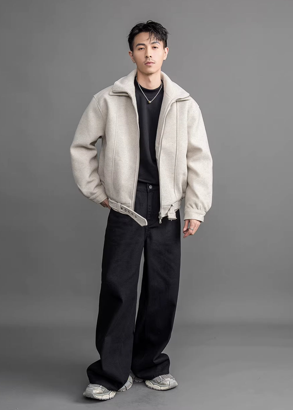 Wide Drape Denim  #FS027