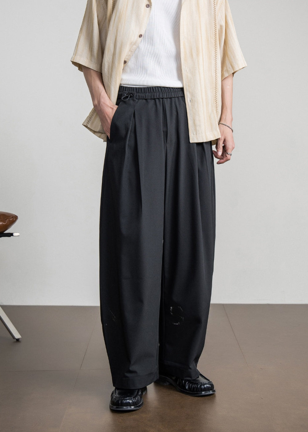 Smart Drape Wide Trousers  #FS097
