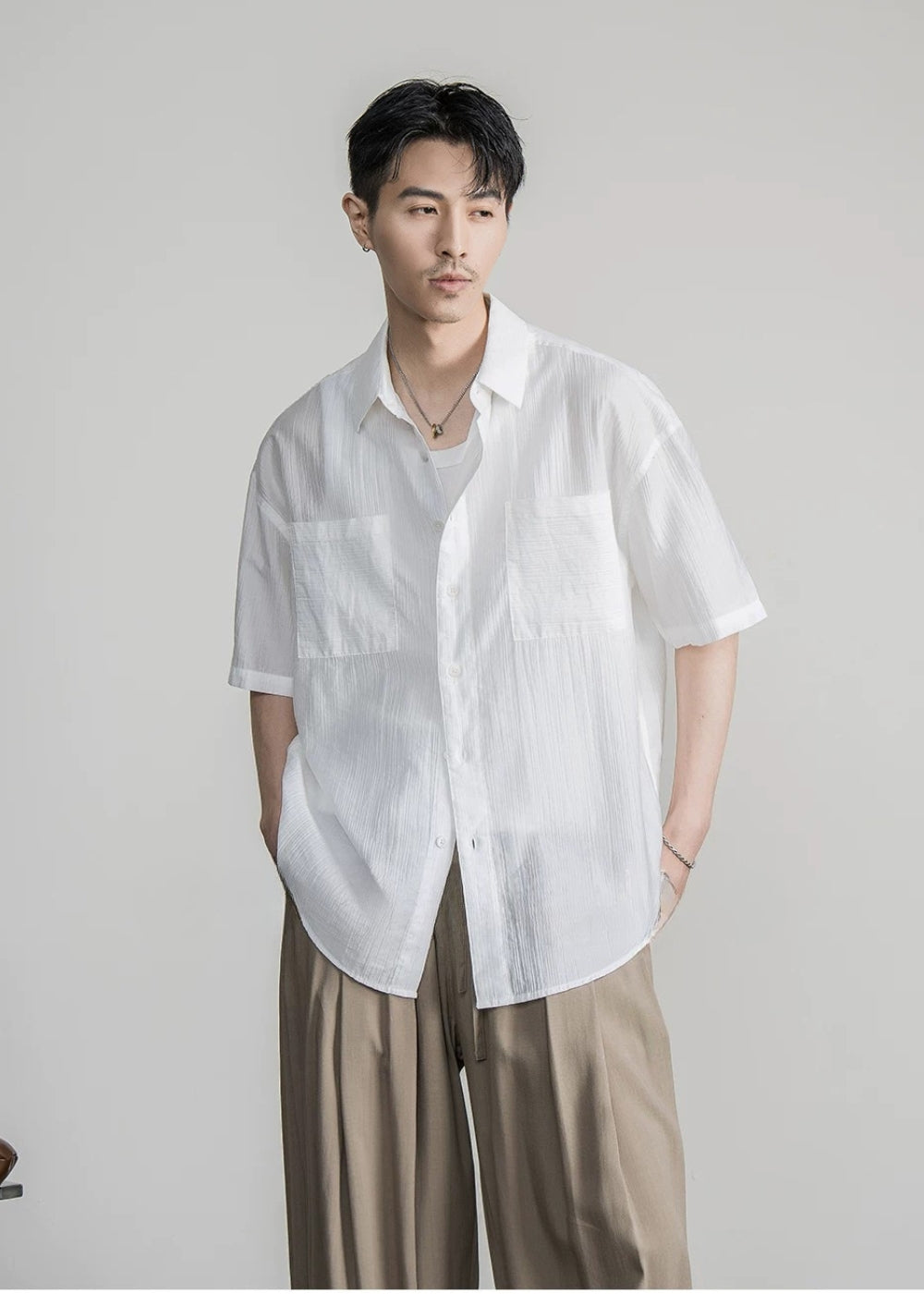 Soft Lyocell Oversized Shirt  #FS082