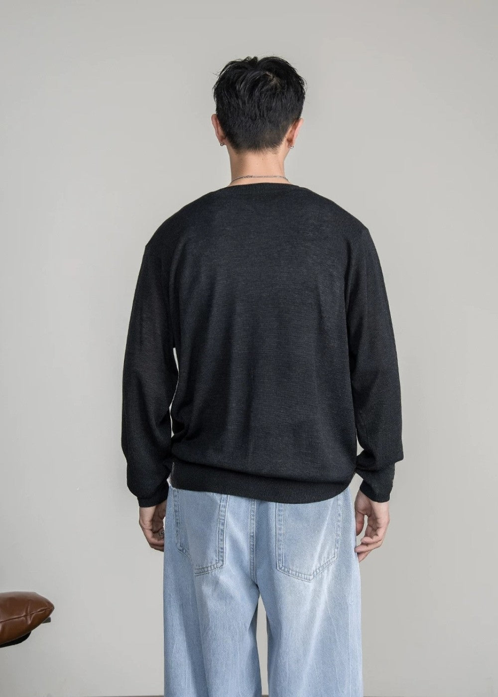 Soft Gauge Wool Crew Knit  #FS050