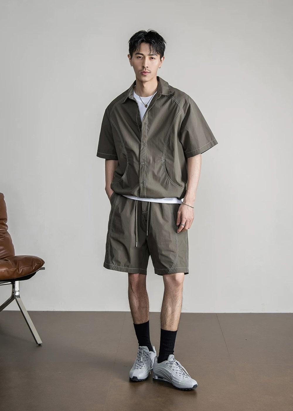 Cotton Stitch Short Set  #FS074