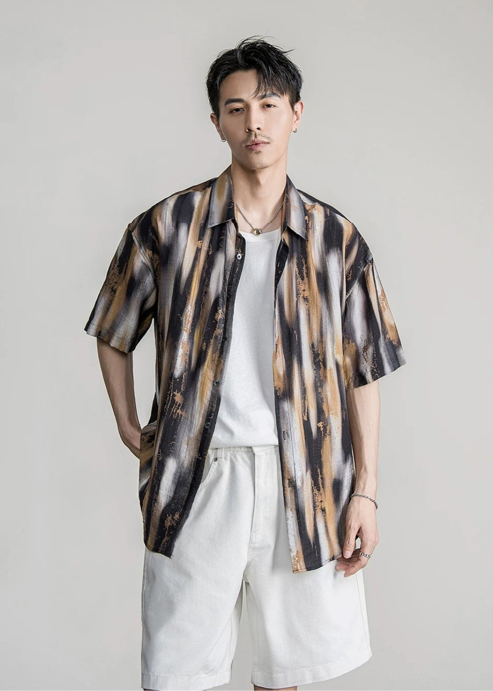 Abstract Gradient Loose Shirt  #FS084