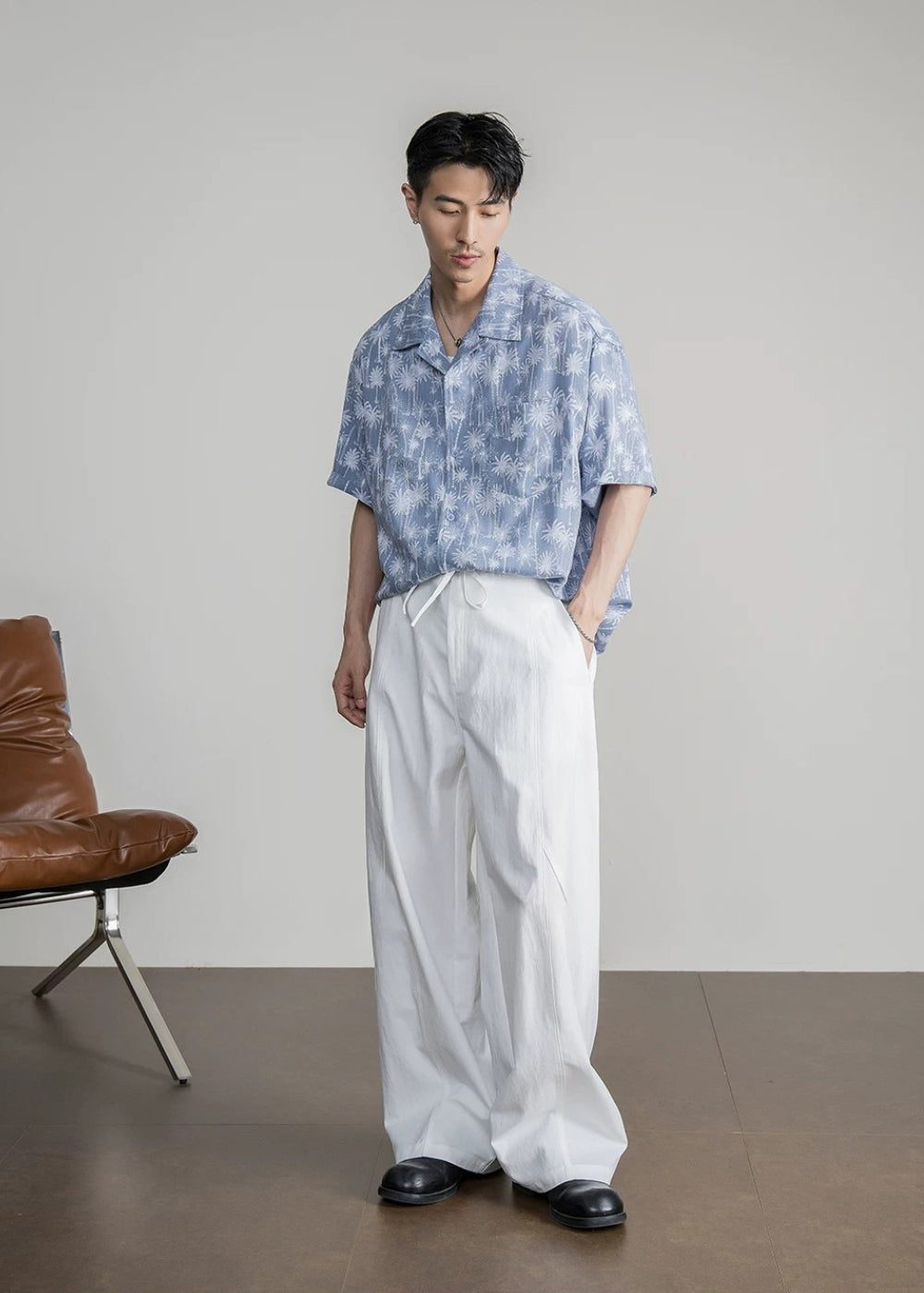 Retro Hawaiian Cuban Collar Shirt  #FS092
