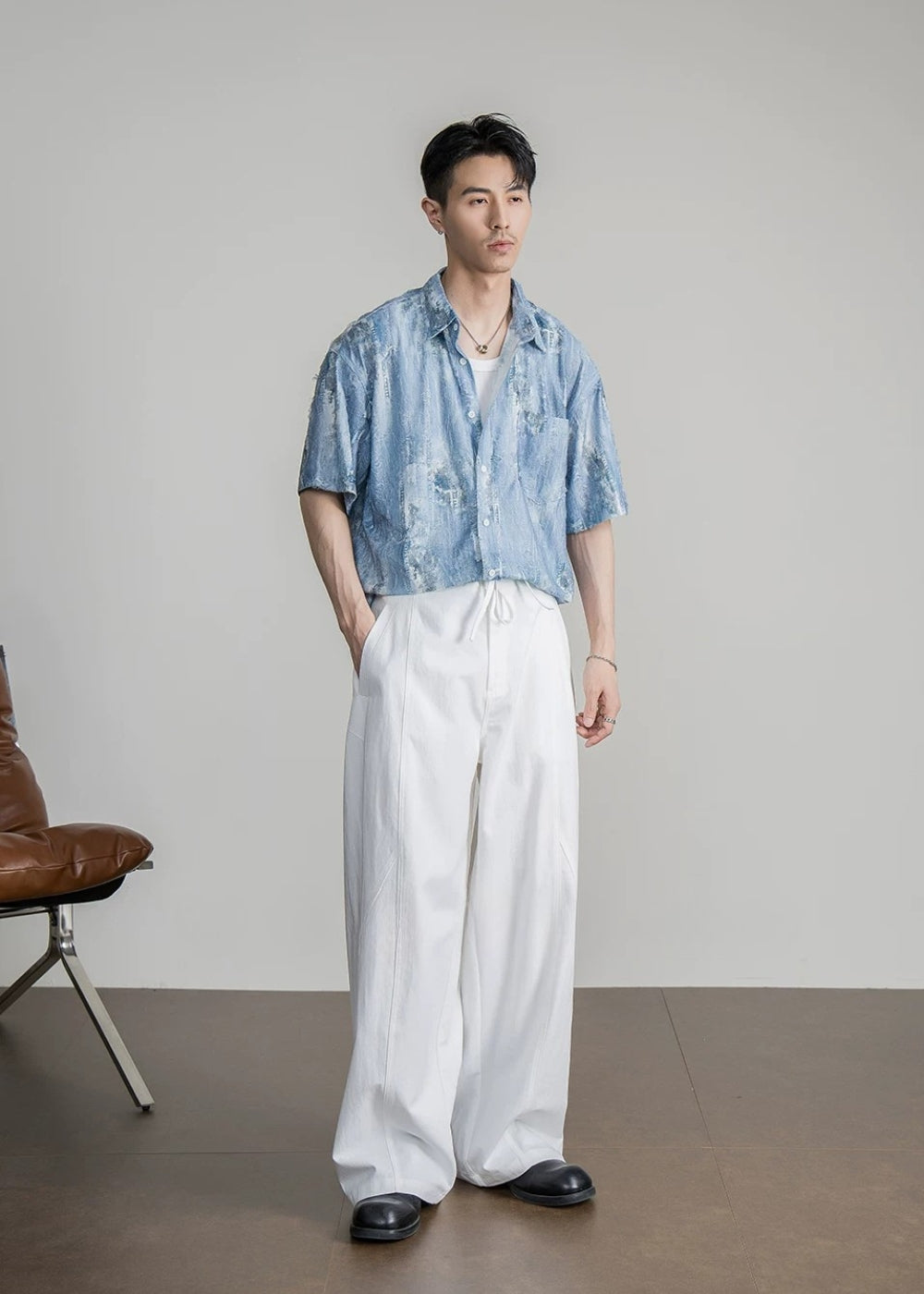Art Tie-Dye Jacquard Shirt  #FS090