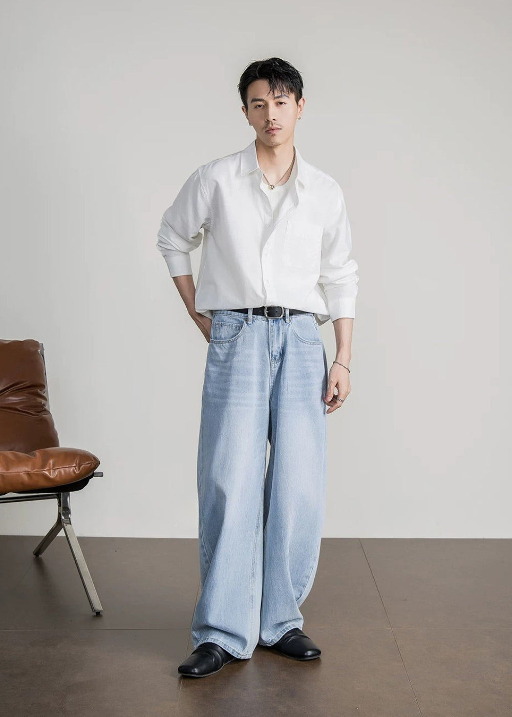 Calm Linen Loose Shirt  #FS055