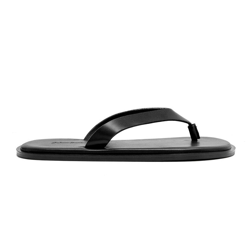 Minimal Leather Thong Sandals  #AS001