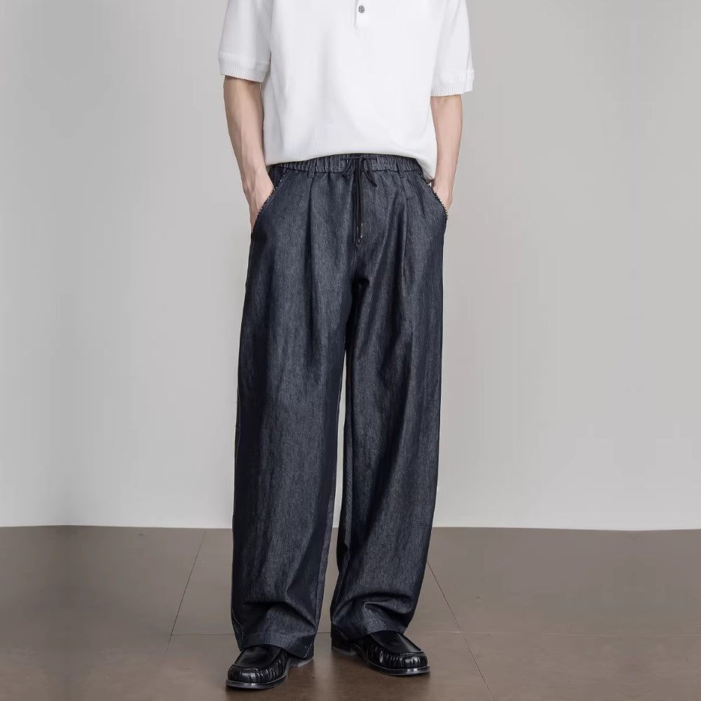 Dark Indigo Drape Denim #FS035